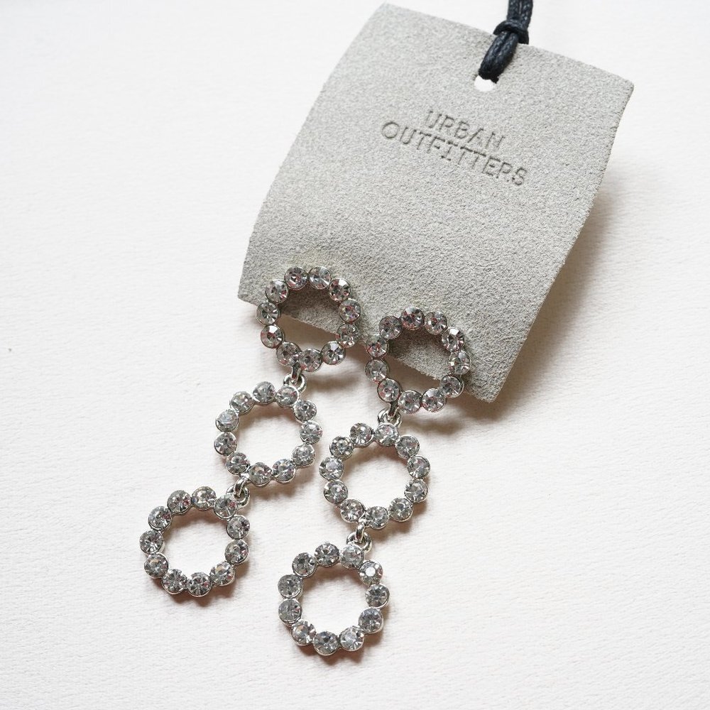 4/$25 Urban Outfitters Mira Rhinestone Drop Earrings